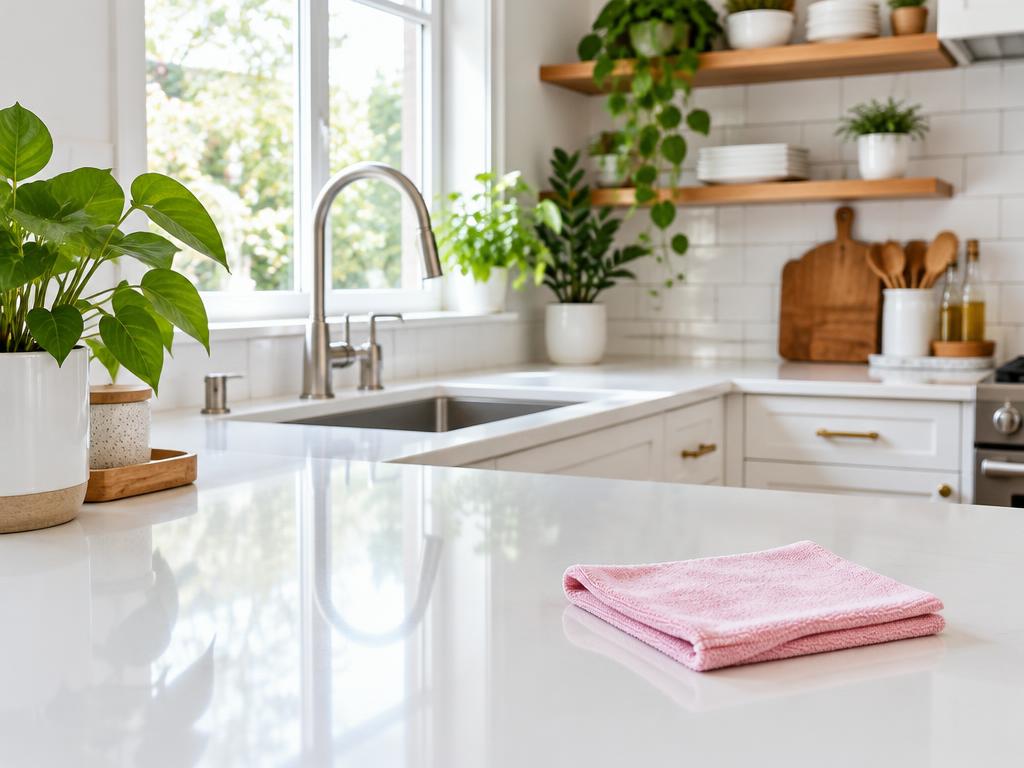 Freshly cleaned bright kitchen